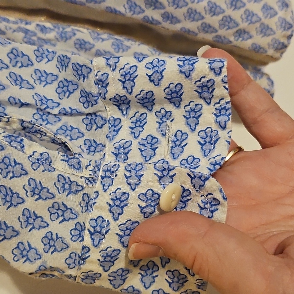 J. Crew Popover Mandarin Collar Top - Picture 8 of 12